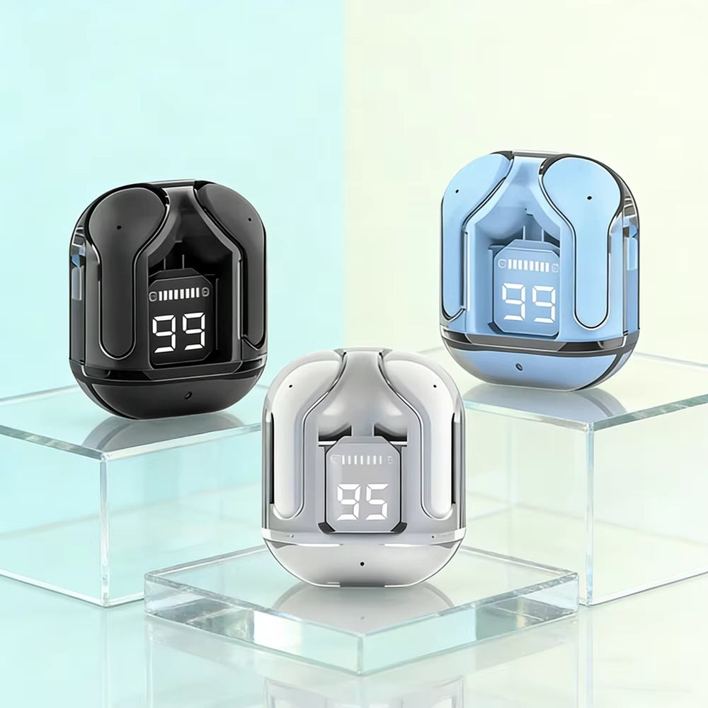 TWS LED 150Mah Power Digital Display Headset Wireless Headphones Power Digital Display Stereo Sound Earphones for Smartphones